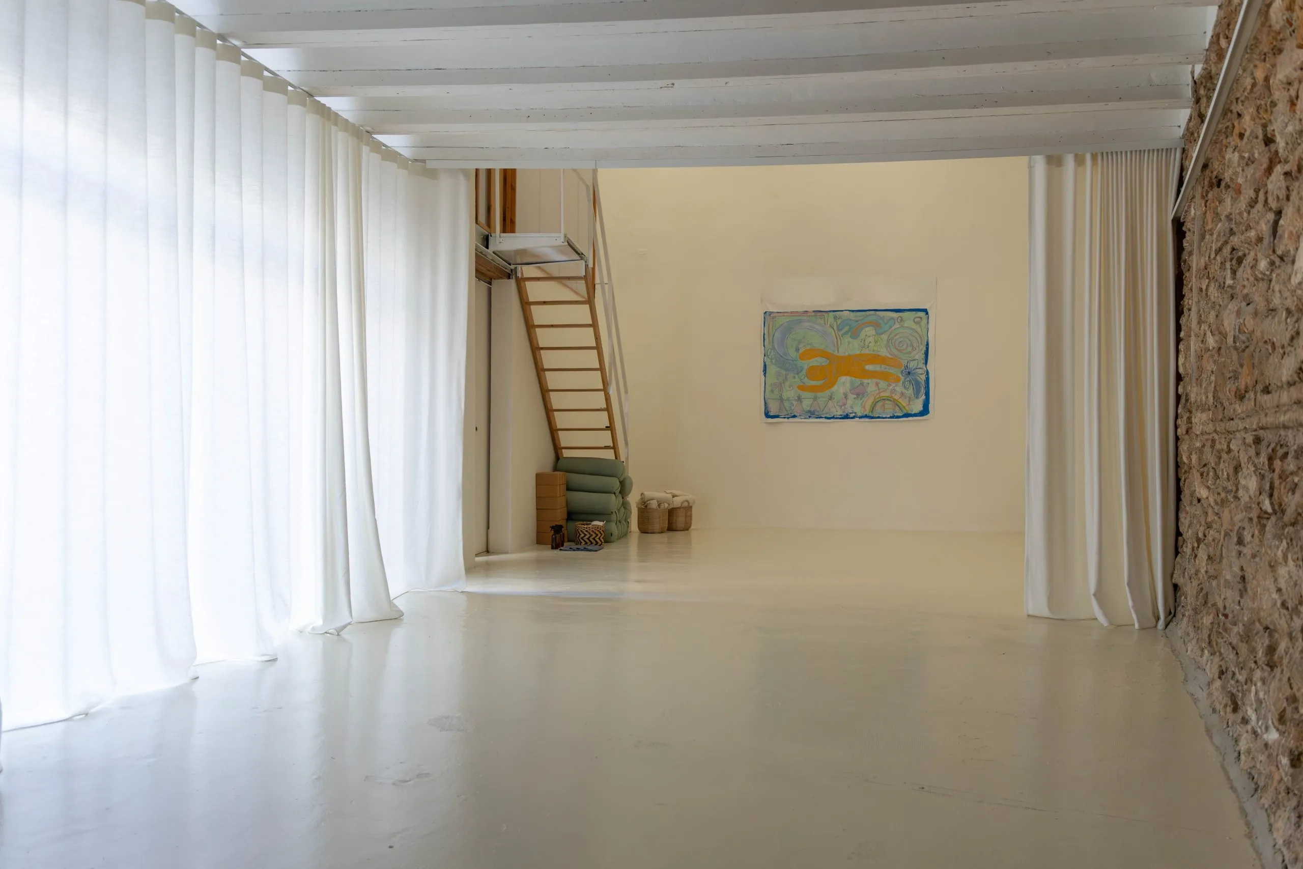 La sala de Casa Lenta preparada para una actividad
